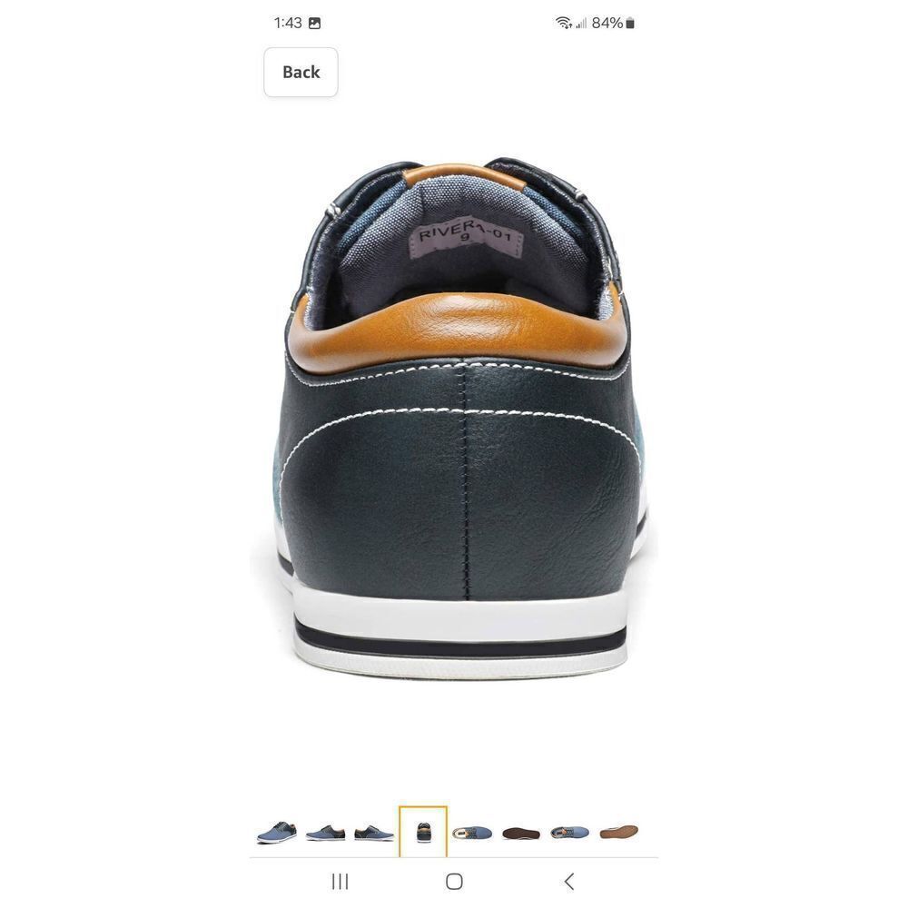 New 11 Bruno Marc Rivera01 Blue Brown Oxfords Shoes Sneakers Business Casual - Picture 4 of 11